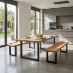 Lesena klop Pia - Hrast -│ 100-250 cm