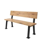 Lesena klop z naslonom Vera - Hrast - 100-250 cm