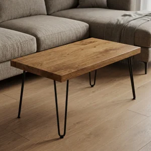 Lesena klubska mizica Ava - Hrast - 50 - 120 cm