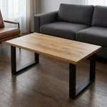 Lesena klubska mizica Helena - Hrast - 50-120 cm