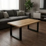 Lesena klubska mizica Helena - Hrast - 50-120 cm