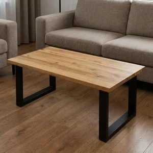 Lesena klubska mizica Helena - Hrast - 50-120 cm