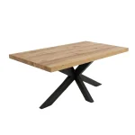 Lesena klubska mizica Valentina - Hrast - 100-120 cm