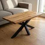 Lesena klubska mizica Valentina - Hrast - 100-120 cm