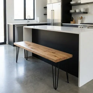 Lesena klop Mila - Hrast - 100-250 cm