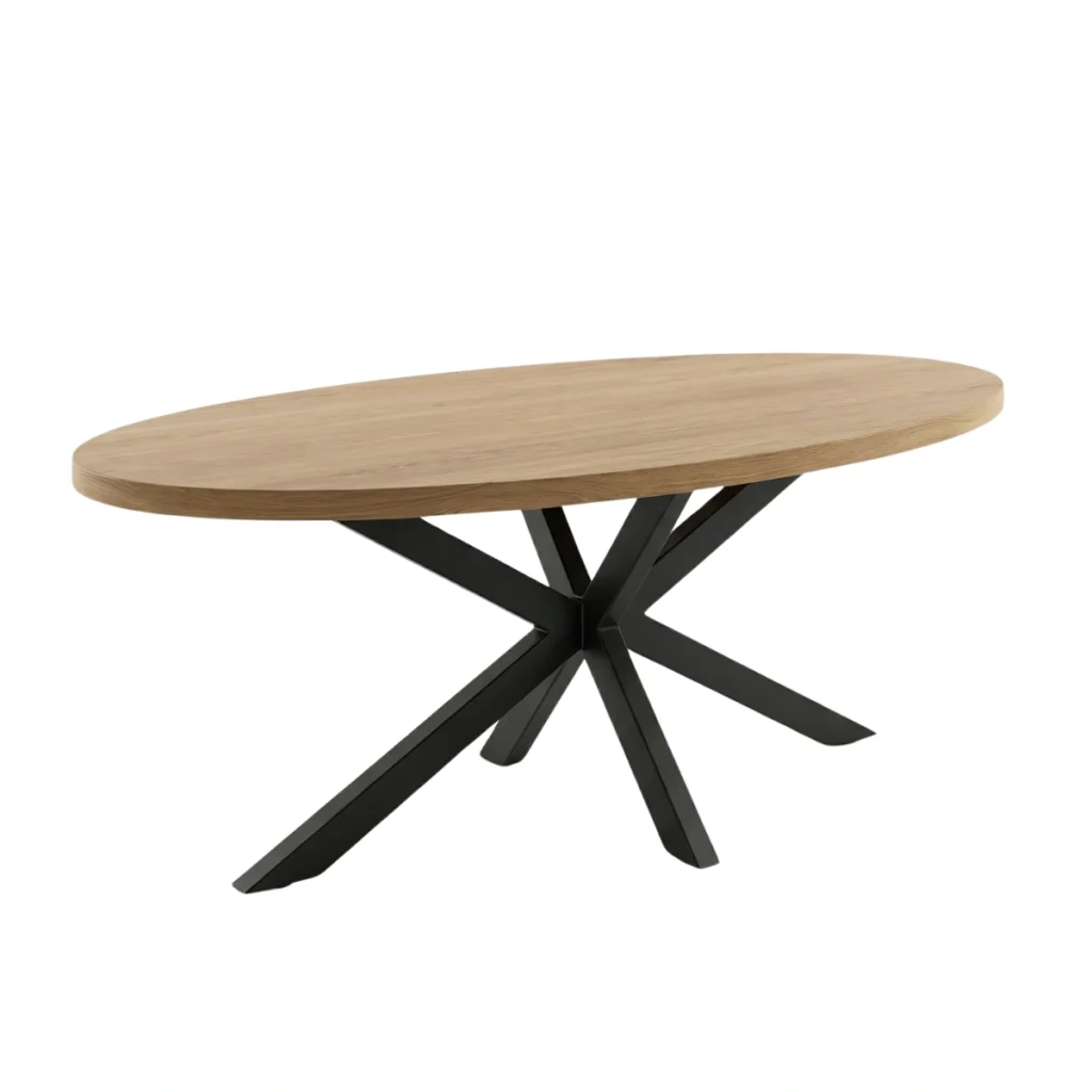 Ovalna jedilna miza Mina - Hrast - 130 - 250cm