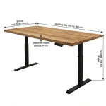 Dvižna pisalna miza Elin - Hrast - 120 - 160 cm
