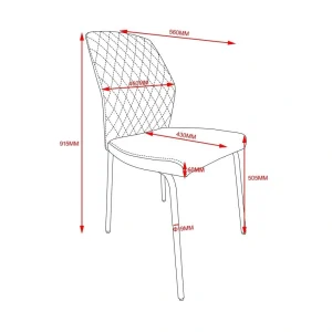 Jedilni stol Natasha - Tkanina - 2 barvi - 4 kosi