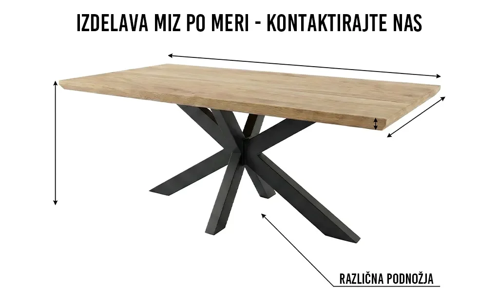 Izdelava miz po meri - Mizarstvo Ligvus